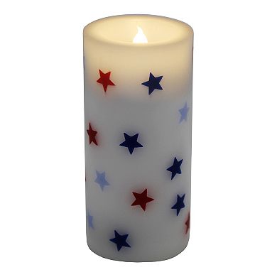 Celebrate Together Americana Embedded White LED Pillar Candle