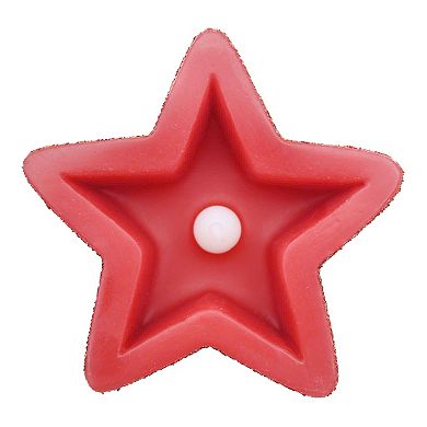 Celebrate Together Americana Red Glitter Star LED Pillar Candle