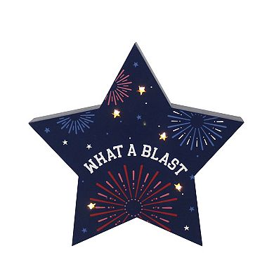 Celebrate Together Americana Light Up Wood Star Table Decor