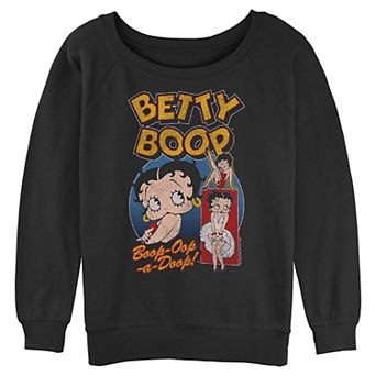 Juniors' Betty Boop Flirty Portraits Graphic Pullover