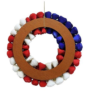 Celebrate Together Americana Stars & Stripes Wood Curl Wreath