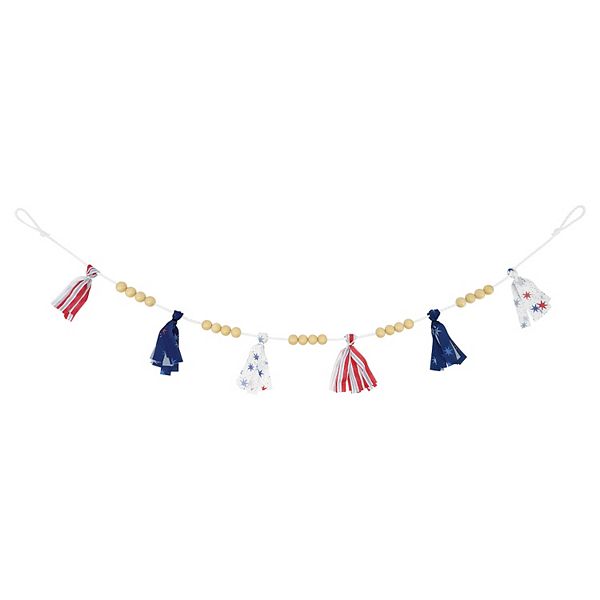 Celebrate Together™ Americana Fabric Tassel Garland - Multi