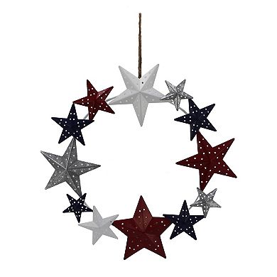 Celebrate Together Americana Metal Led Star Wreath