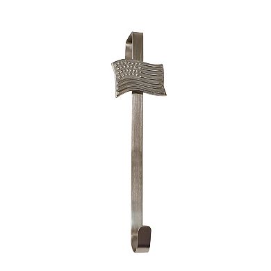 Celebrate Together Americana Silver Metal Flag Wreath Hanger