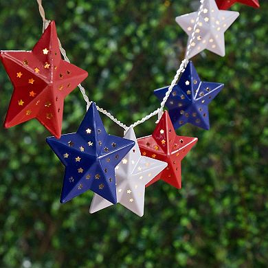 Celebrate Together Americana Patriotic Stars Multi String Lights