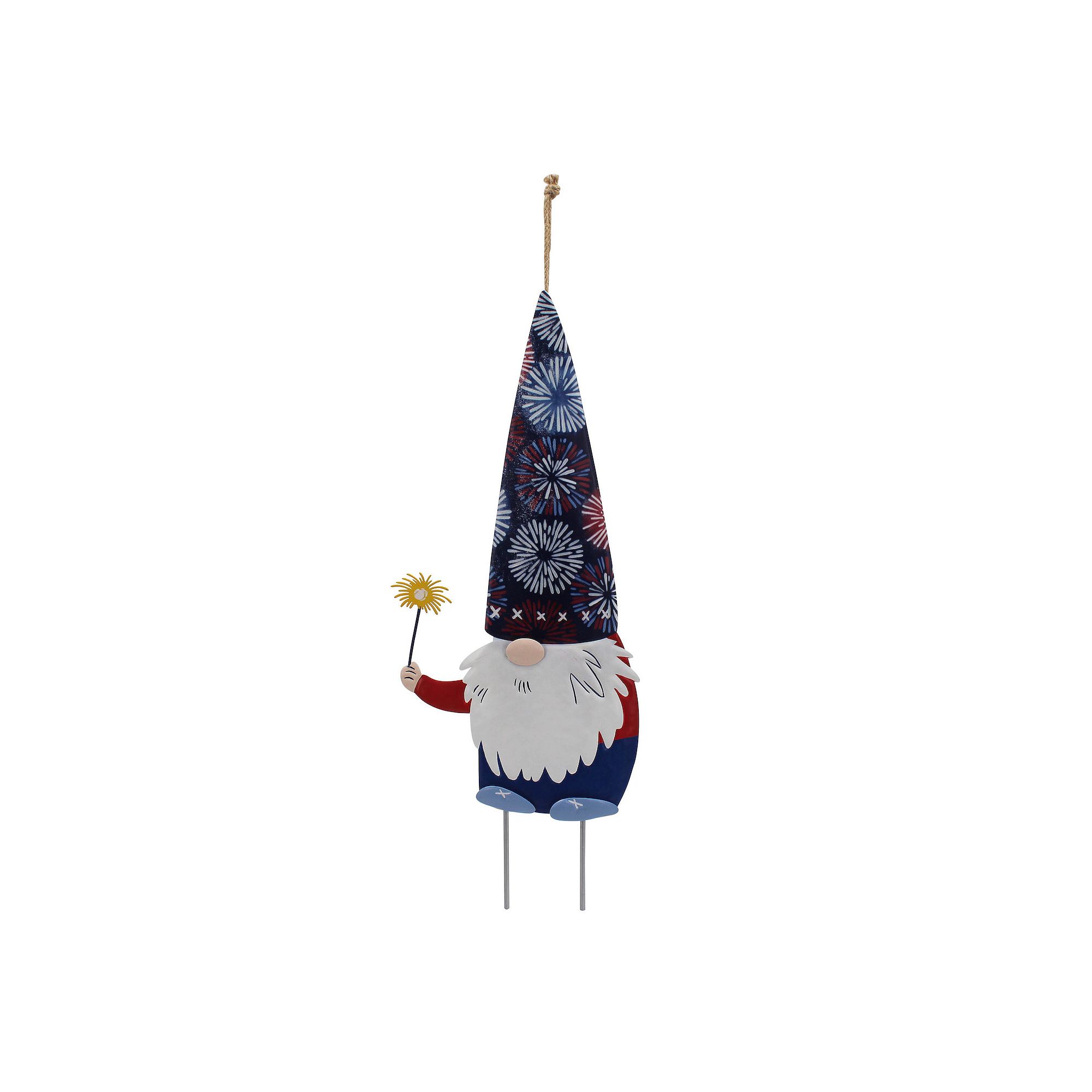 Celebrate Together™ Americana Patriotic Sparkler Gnome Garden Stake, Whit