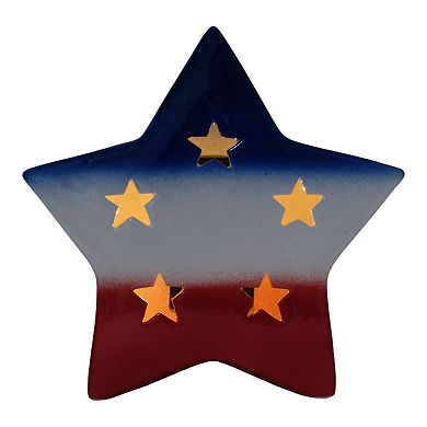 Celebrate Together Americana White Star LED Solar Lantern