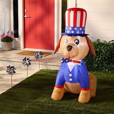 Celebrate Together Americana 5-ft. Inflatable Uncle Sam Dog