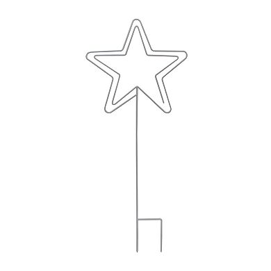 Celebrate Together Americana White Metal Star Garden Stake