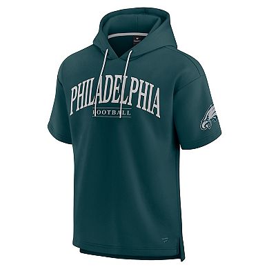 Unisex Fanatics Green Philadelphia Eagles Elements Ready Short Sleeve Pullover Hoodie