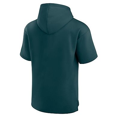 Unisex Fanatics Green Philadelphia Eagles Elements Ready Short Sleeve Pullover Hoodie