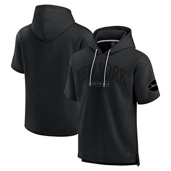 Unisex Fanatics Black New York Jets Elements Signature Short Sleeve Pullover Hoodie