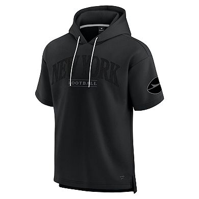 Unisex Fanatics Black New York Jets Elements Ready Short Sleeve Pullover Hoodie