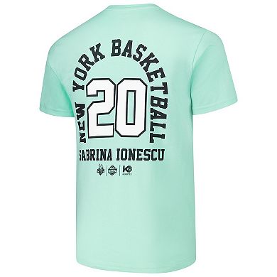 Unisex Sabrina Ionescu Mint New York Liberty Player ID Arch T-Shirt