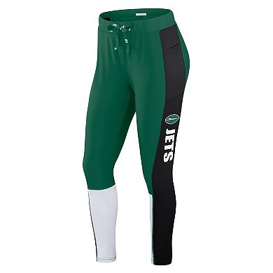 Women's WEAR by Erin Andrews Green/Black New York Jets Color-Block Leggings