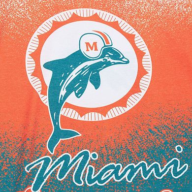 Men's Mitchell & Ness White Miami Dolphins Team Burst Vintage Logo T-Shirt