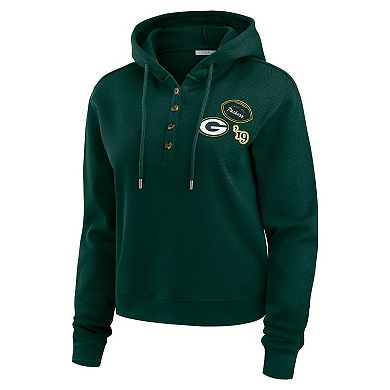 Women's WEAR by Erin Andrews Green Green Bay Packers Waffle Hoodie