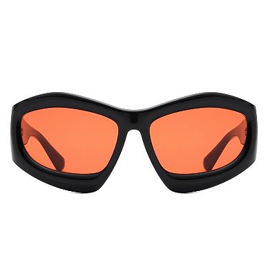 Geometric Square Tinted Oversize Chunky Fashion Sunglasses