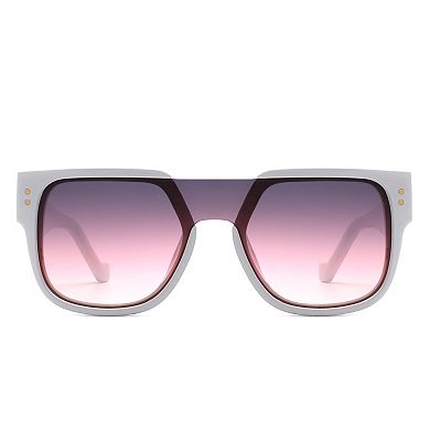 Oversized Square Brow-Bar Women's Sunglasses