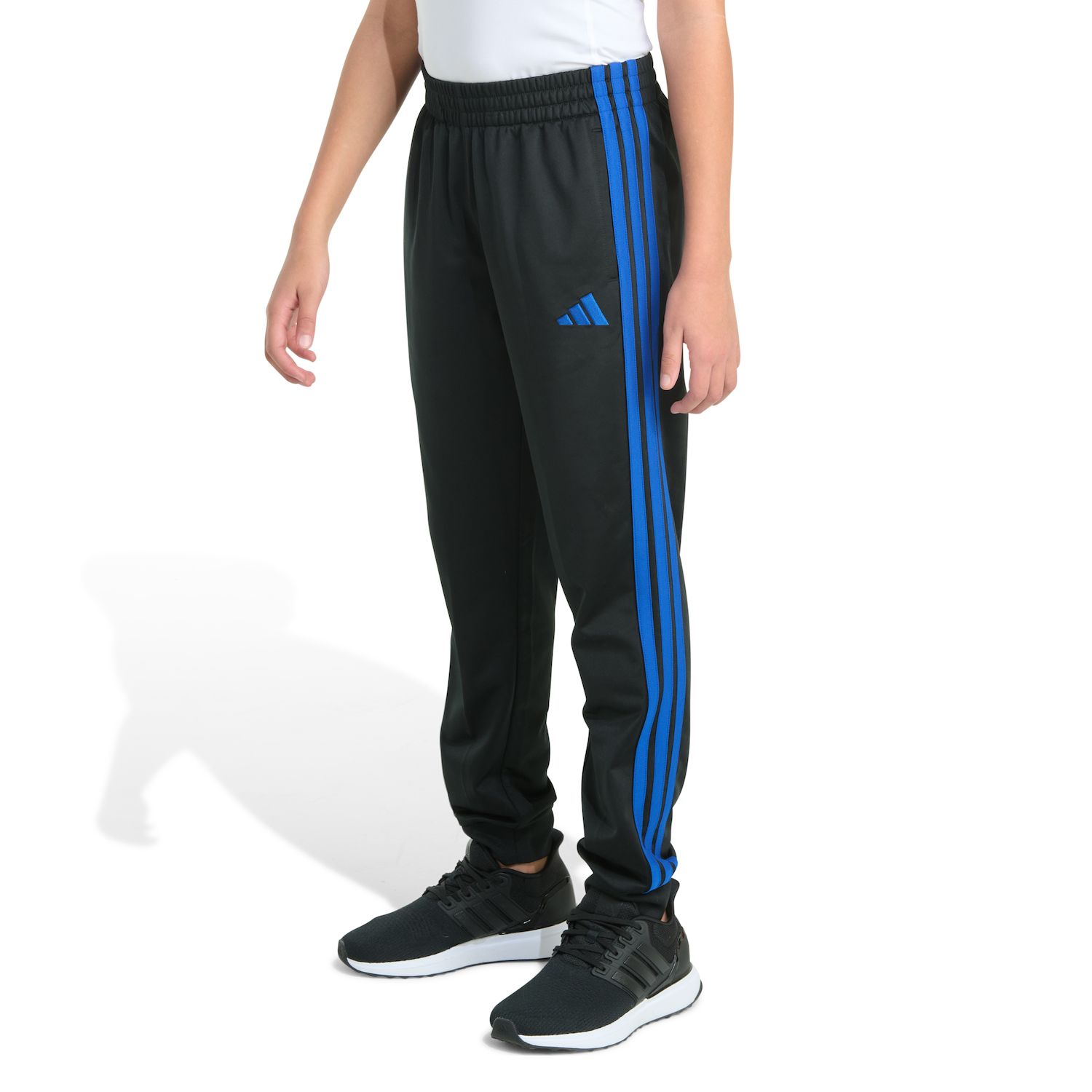 Брюки adidas 3-Stripes Jogger для мальчиков, цвет: Чёрный синий — фото 1