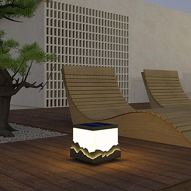 Ozarke Sun Glow Solar Outdoor Light Weather-Resistant Outdoor Floor Lamp with IP65 Rating