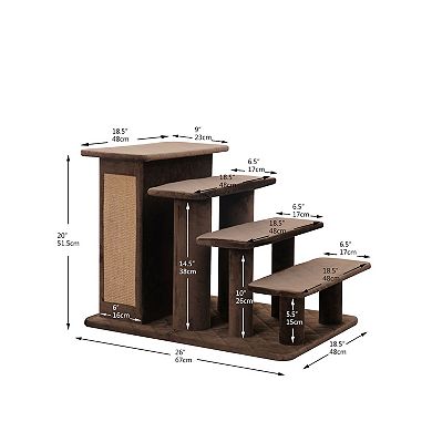 Petpals Senior Mobility Aid Pet Stairs - 20"h, 4 Level, Medium, Zoso