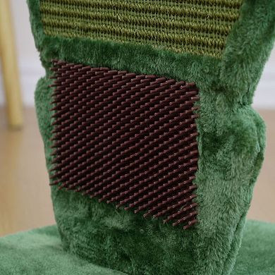 Petpals Natural Compostable Sisal Cactus-shaped Cat Scratcher - 18"h, Natural Sisal, Small, Saguaro