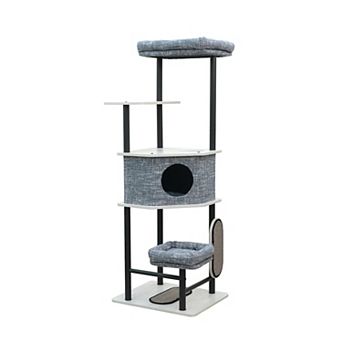 Petpals Minimalistic Steel Cat Tree - 54"h, 5 Level, Large, Grayson