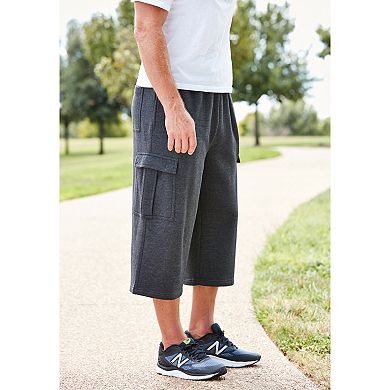 KingSize Men's Big & Tall Fleece Judo Shorts
