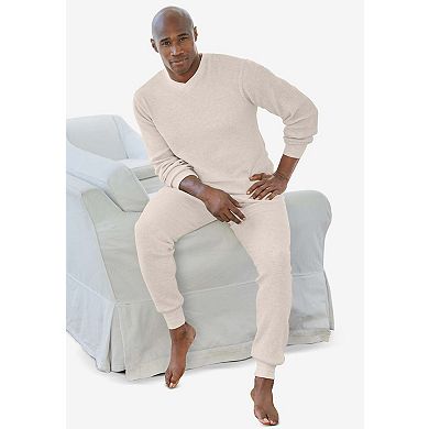 KingSize Men's Big & Tall Heavyweight Thermal V-Neck Underwear Shirt
