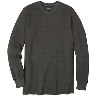 KingSize Men's Big & Tall Heavyweight Thermal V-Neck Underwear Shirt