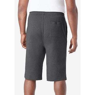 KingSize Men's Big & Tall Lightweight Longer Length Jersey Shorts 3-Pack