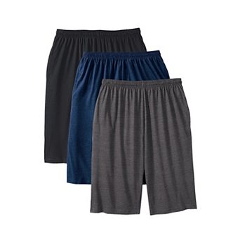 KingSize Men's Big & Tall Lightweight Extra Long Shorts 3-Pack