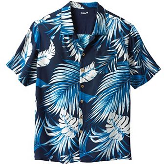 KingSize Men's Big & Tall Printed Camp Shirt