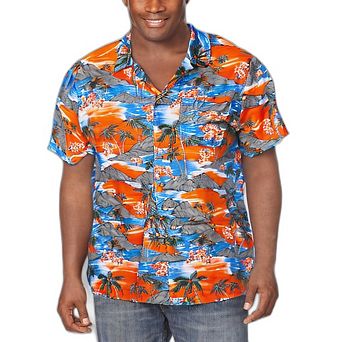 KingSize Men's Big & Tall Printed Camp Shirt