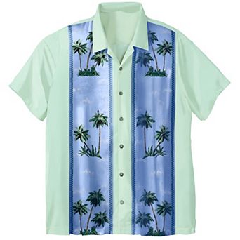 KingSize Men's Big & Tall Printed Camp Shirt