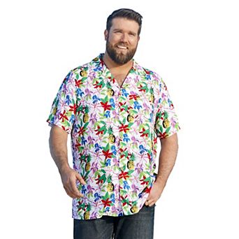 KingSize Men's Big & Tall Printed Camp Shirt