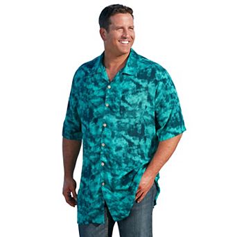 KingSize Men's Big & Tall Printed Camp Shirt