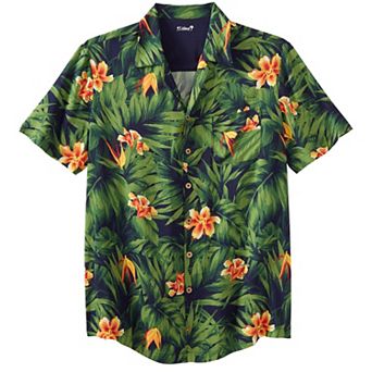 KingSize Men's Big & Tall Printed Camp Shirt