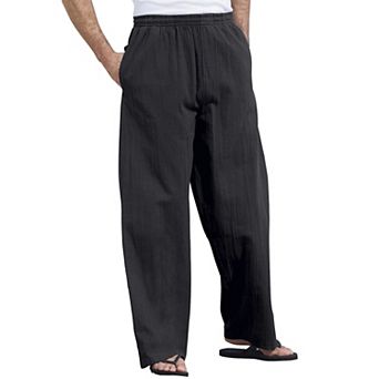 KingSize Men's Big & Tall Elastic Waist Gauze Cotton Pants