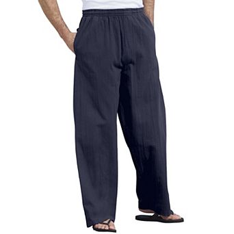 KingSize Men's Big & Tall Elastic Waist Gauze Cotton Pants