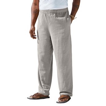 KingSize Men's Big & Tall Elastic Waist Gauze Cotton Pants