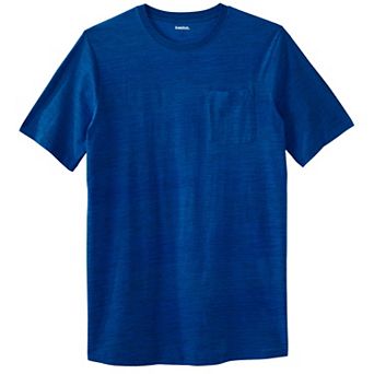 KingSize Men's Big & Tall Shrink-Less Lightweight Longer-Length Crewneck Pocket T-Shirt