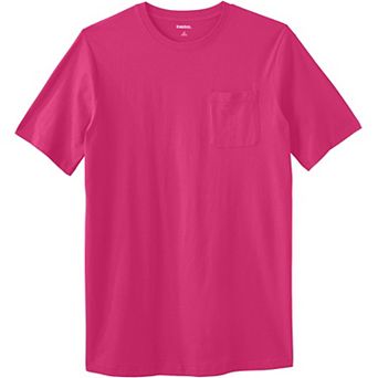 KingSize Men's Big & Tall Shrink-Less Lightweight Longer-Length Crewneck Pocket T-Shirt