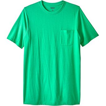 KingSize Men's Big & Tall Shrink-Less Lightweight Longer-Length Crewneck Pocket T-Shirt