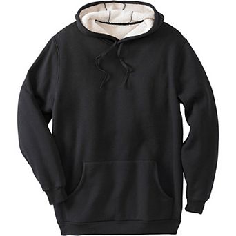 KingSize Men's Big & Tall Sherpa-Lined Thermal Waffle Pullover Hoodie