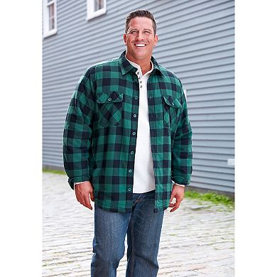 KingSize Men's Big & Tall Fleece Sherpa Shirt Jacket