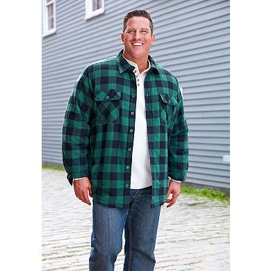 KingSize Men's Big & Tall Fleece Sherpa Shirt Jacket