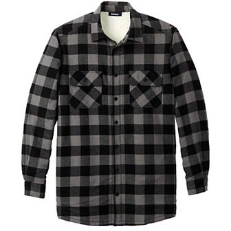 KingSize Men's Big & Tall Fleece Sherpa Shirt Jacket