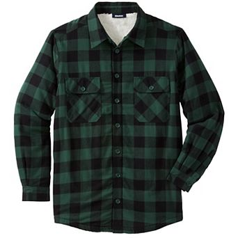 KingSize Men's Big & Tall Fleece Sherpa Shirt Jacket